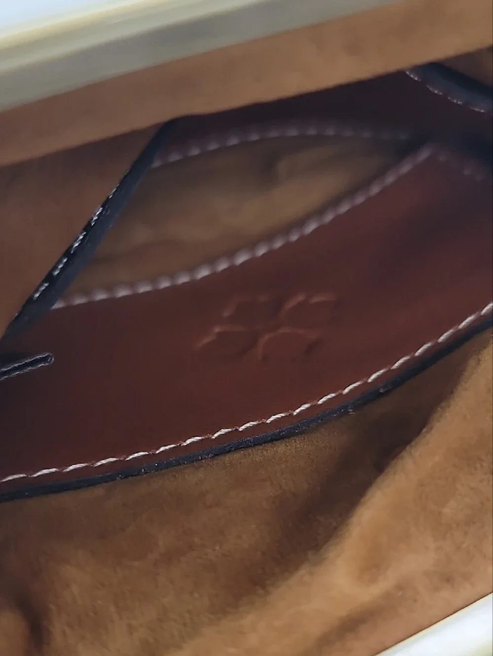 Patricia Nash Borse Large Leather Coin Purse with Keyring - Brown